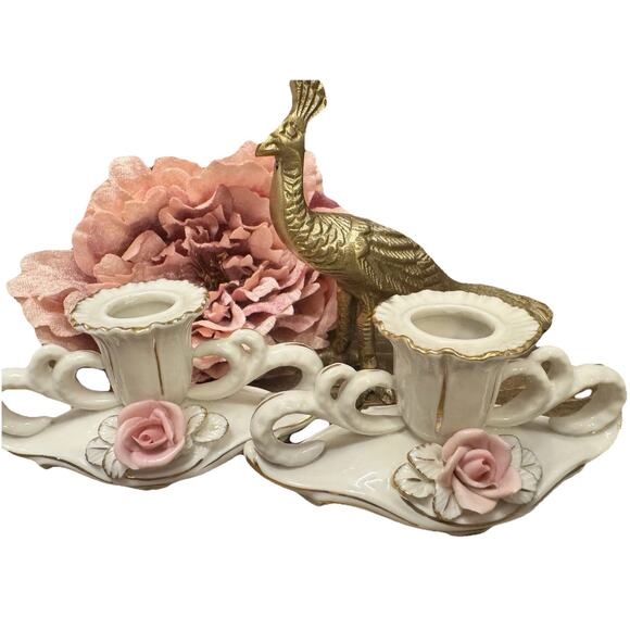 Dresden Germany Candleholder Vintage - Picture 2 of 15